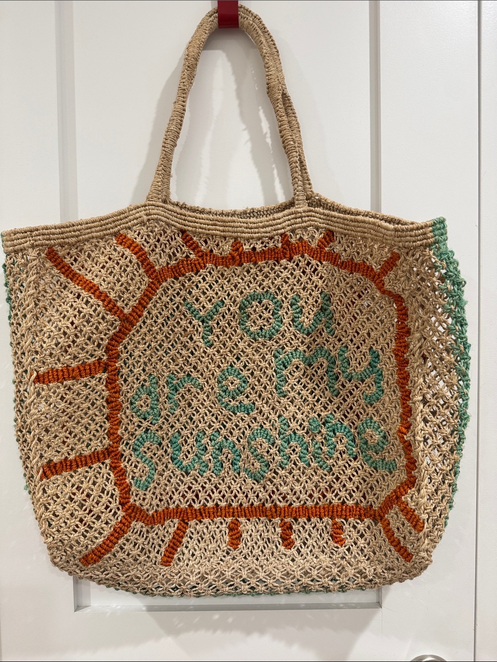 The Jacksons Large Jute Tote Bag - You Are My Sunshine